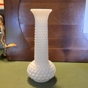 Vintage Milk Glass Hobnail Vase